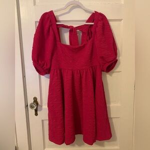 Adorable Free People dress in hot pink! Like new